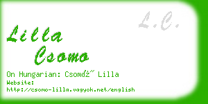 lilla csomo business card